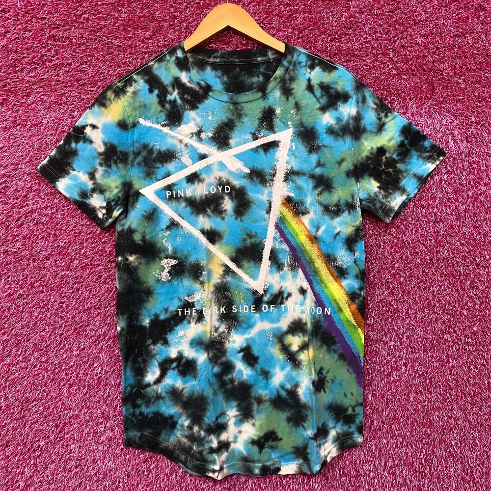 Pink Floyd Dark Side of the Moon Womens Tie dye Tee size M